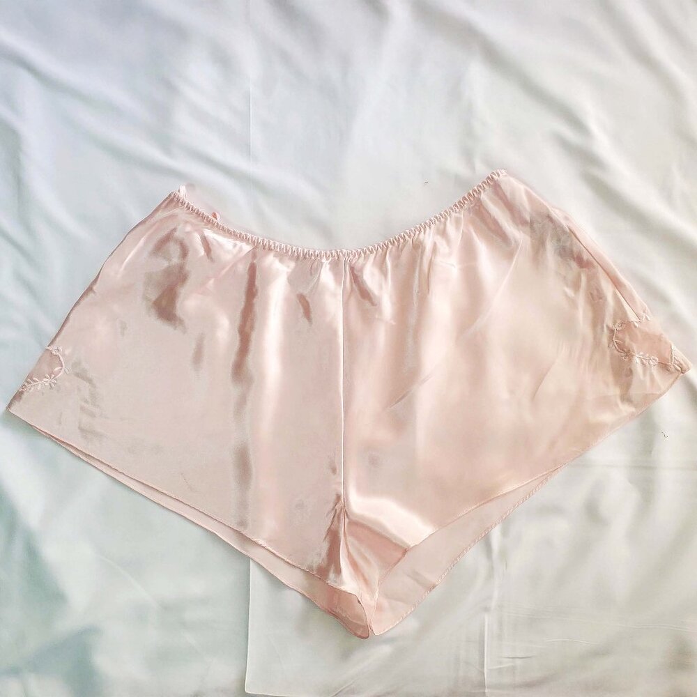 Faux Silk Pink Pajama Bottom-XL
